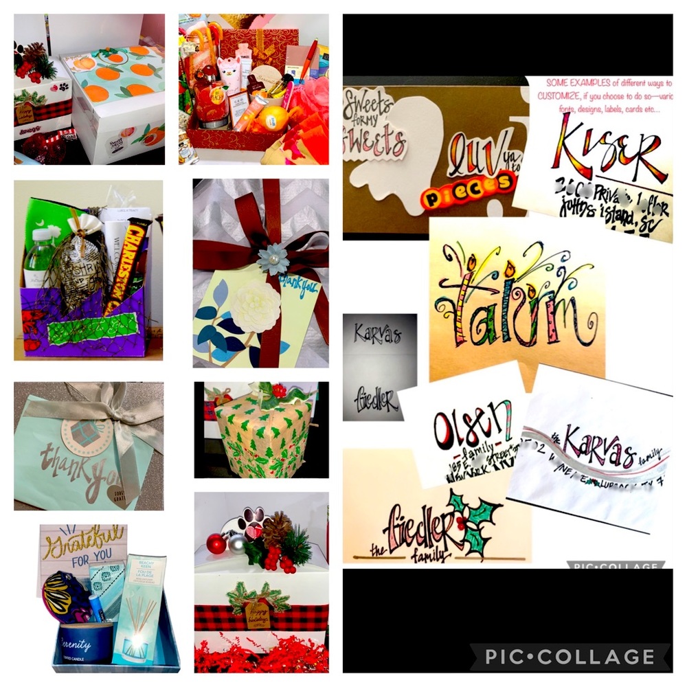 ASK me about CUSTOM CURATED GIFTS etc!